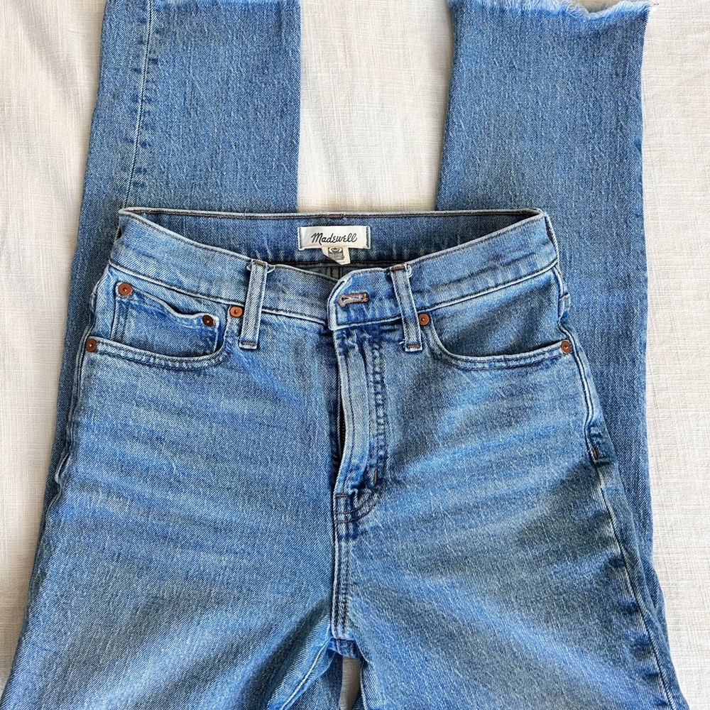 Madewell Blue Straight Leg Jeans Classic Style